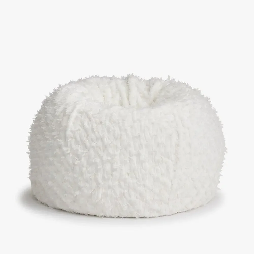 LoveShackFancy Pottery Barn Bow Bean Bag Chair Slipcover Only White NWT